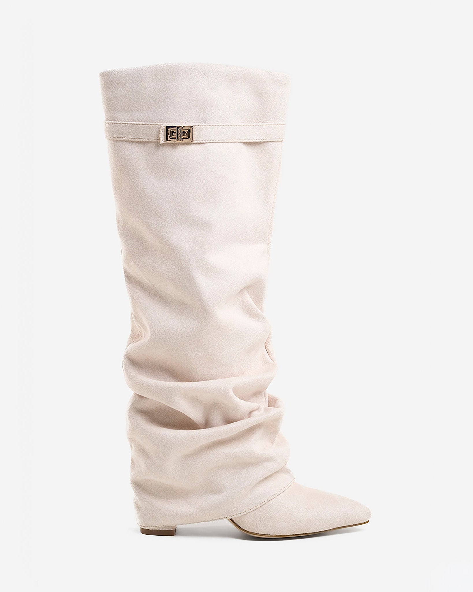 Lavista Slouchy Suede knee high boots - Creamy