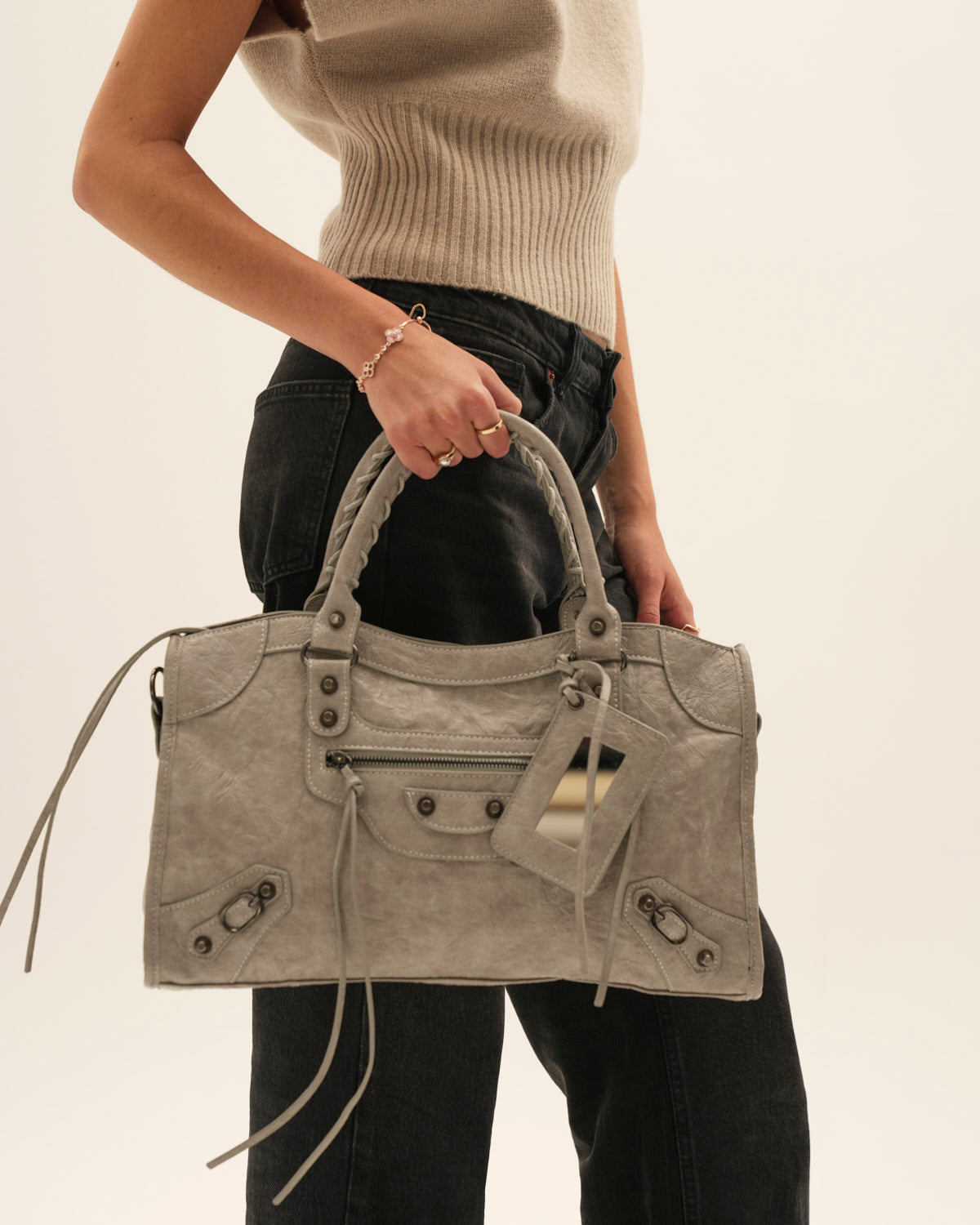 It girl bag large - Light grey