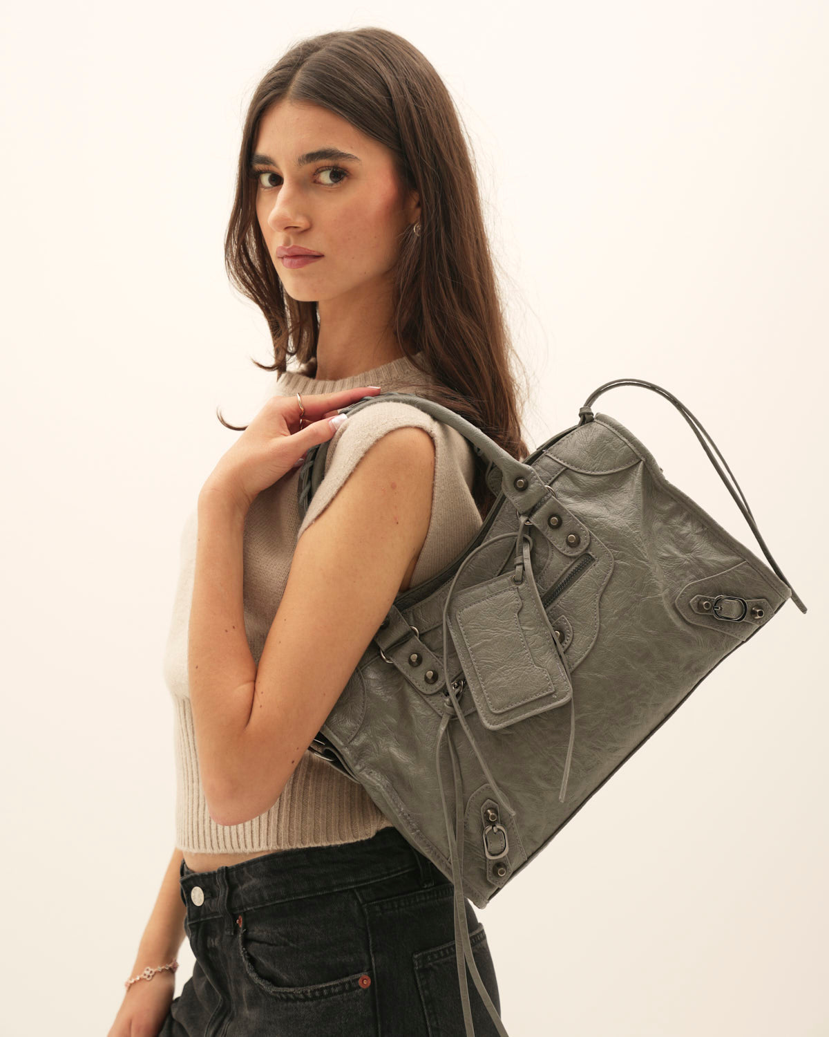 It girl bag medium - Dark grey