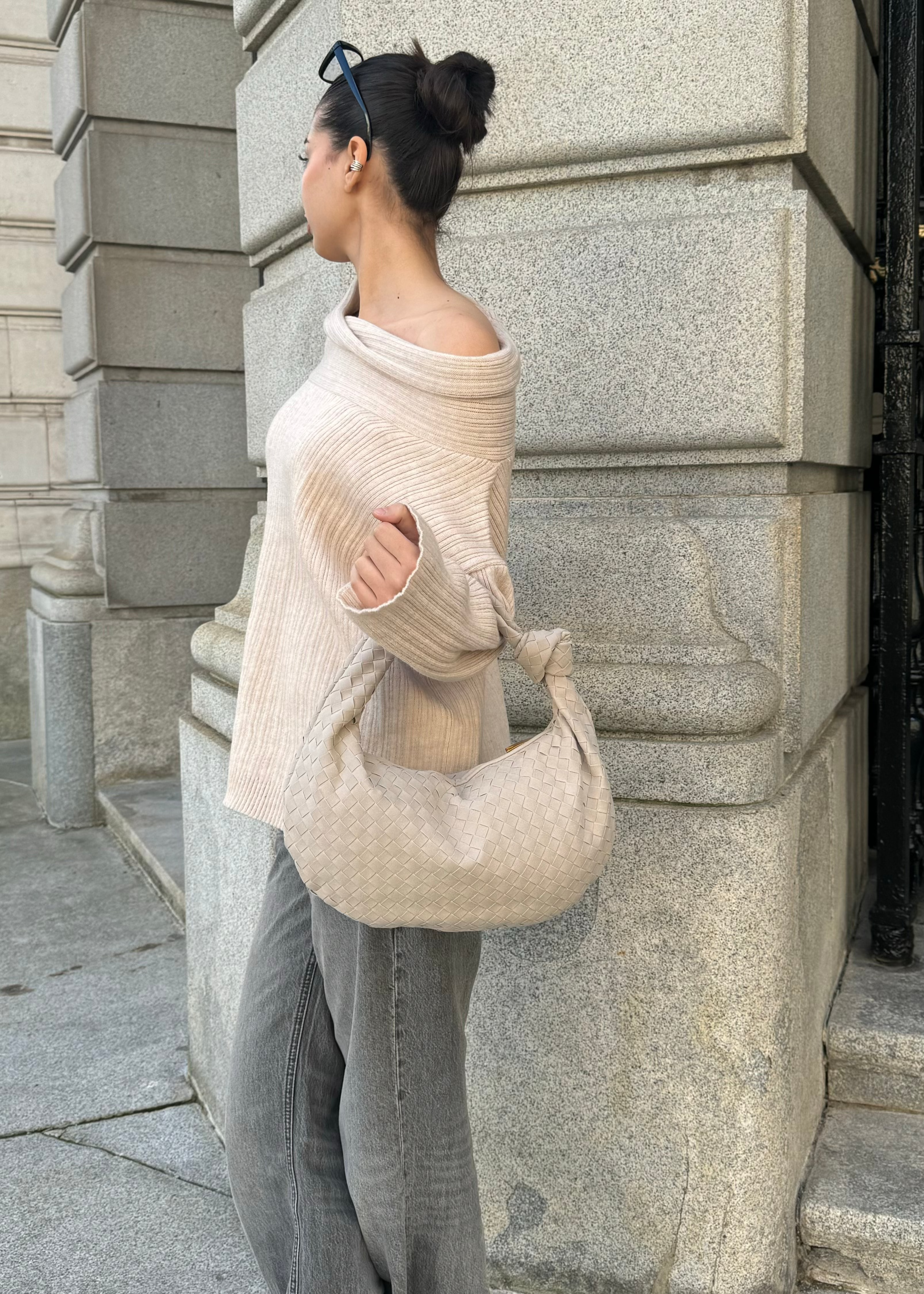 Silva Suede Bag - Light Beige