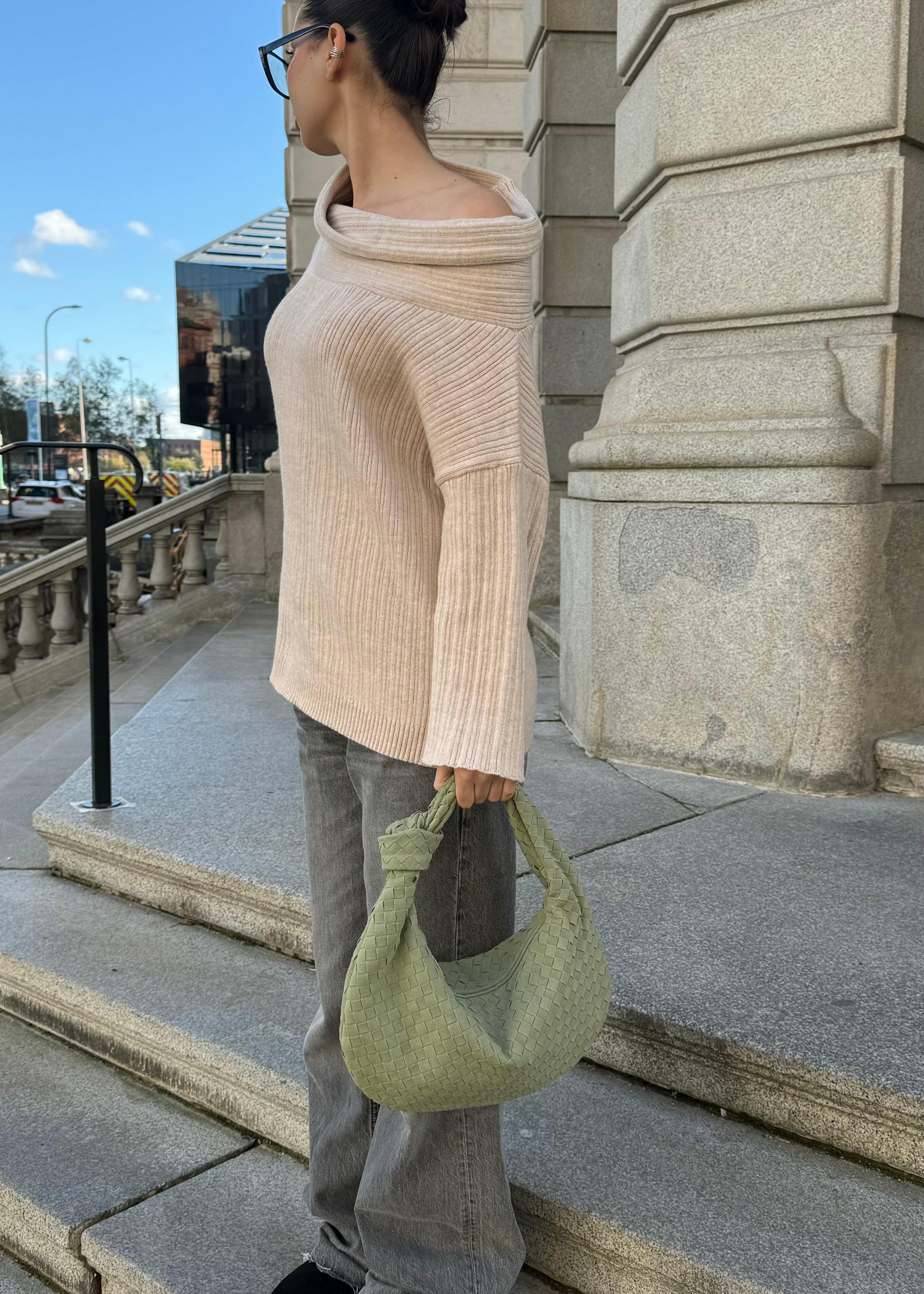 Silva Suede Bag - Sage Green