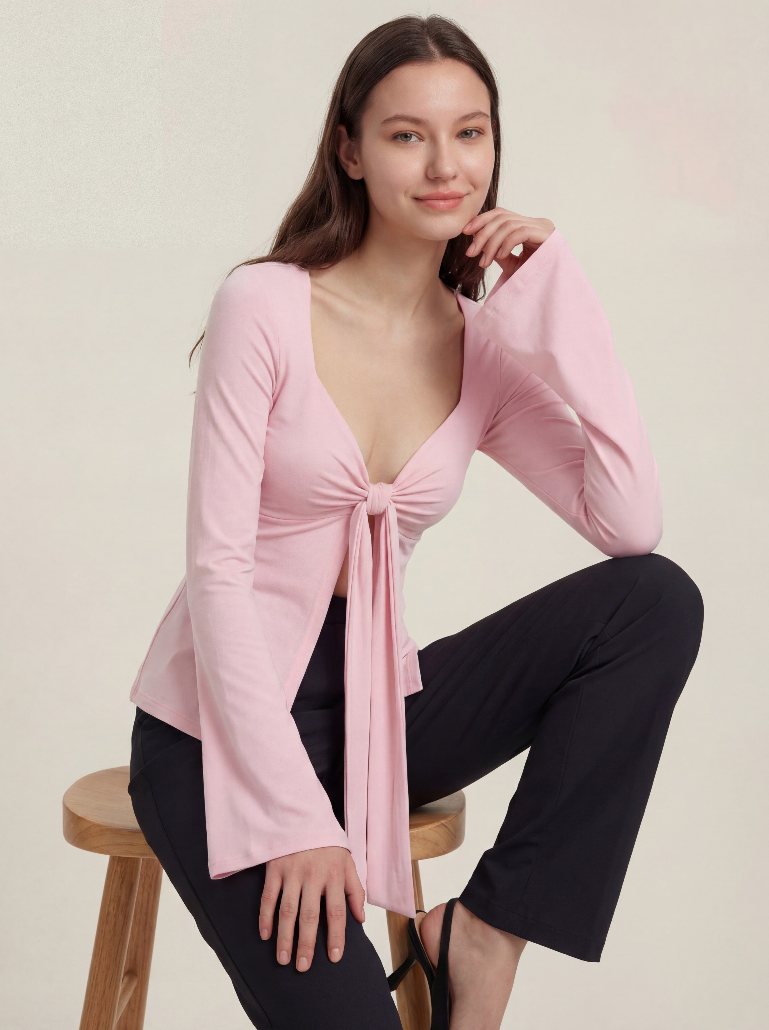 Blouse Top - Baby Pink