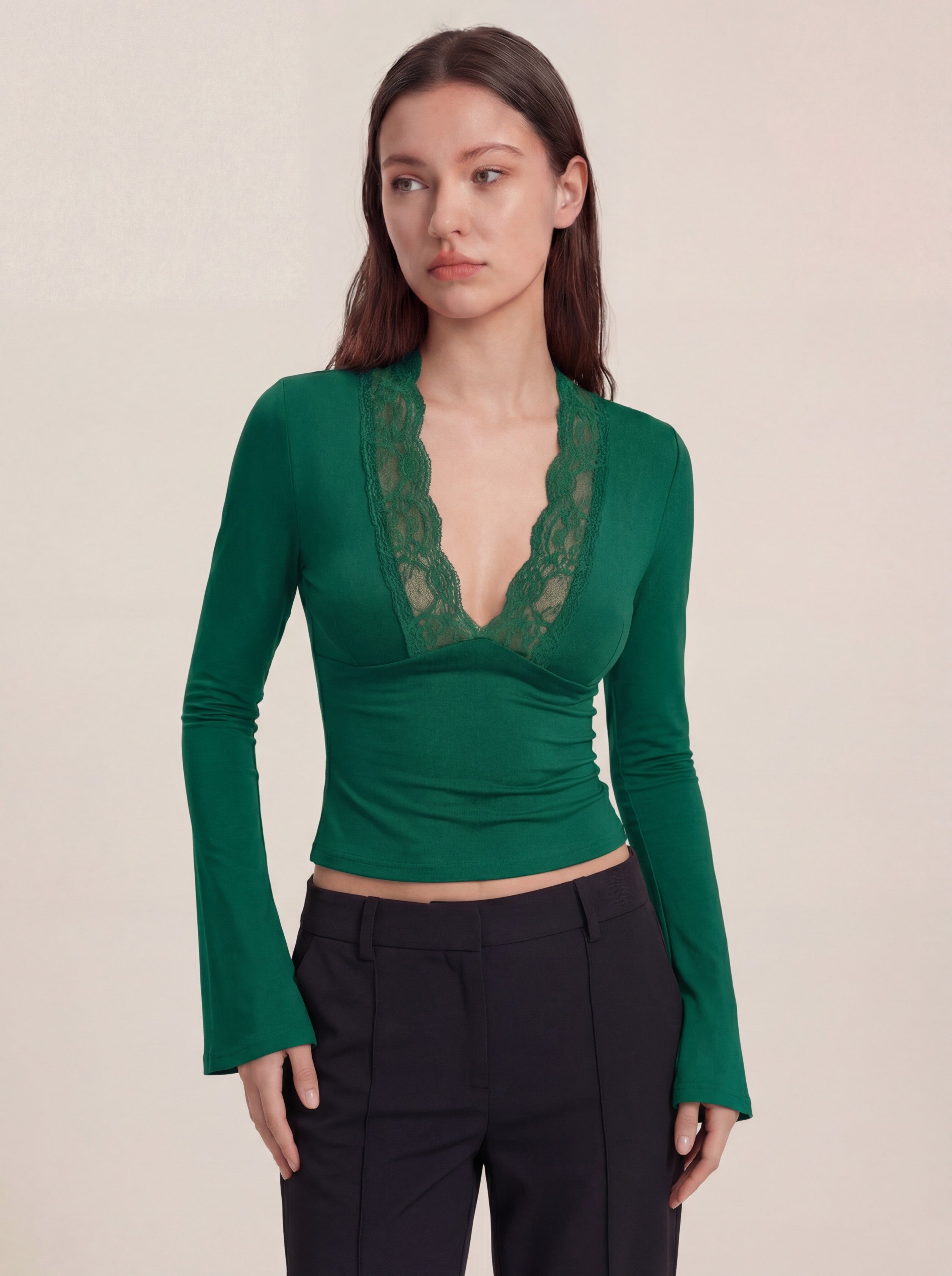 Maya Lace Top - Green