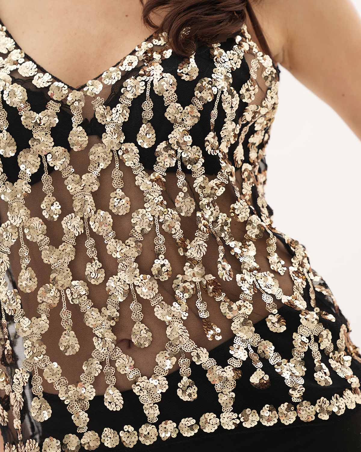 Lola Embellished Top - Gold