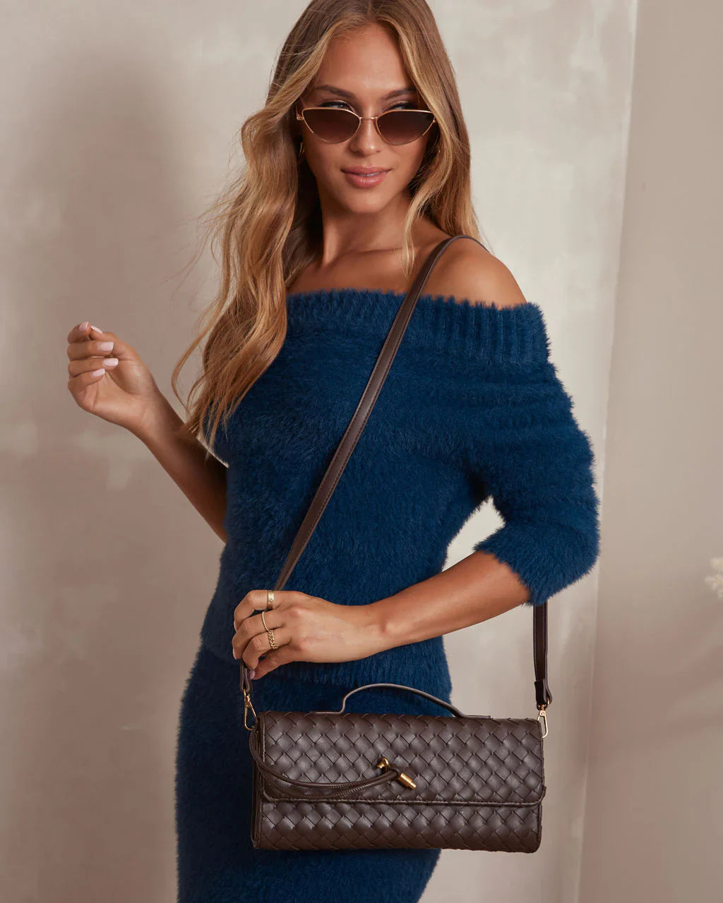 Emilia Clutch Bag - Coffee