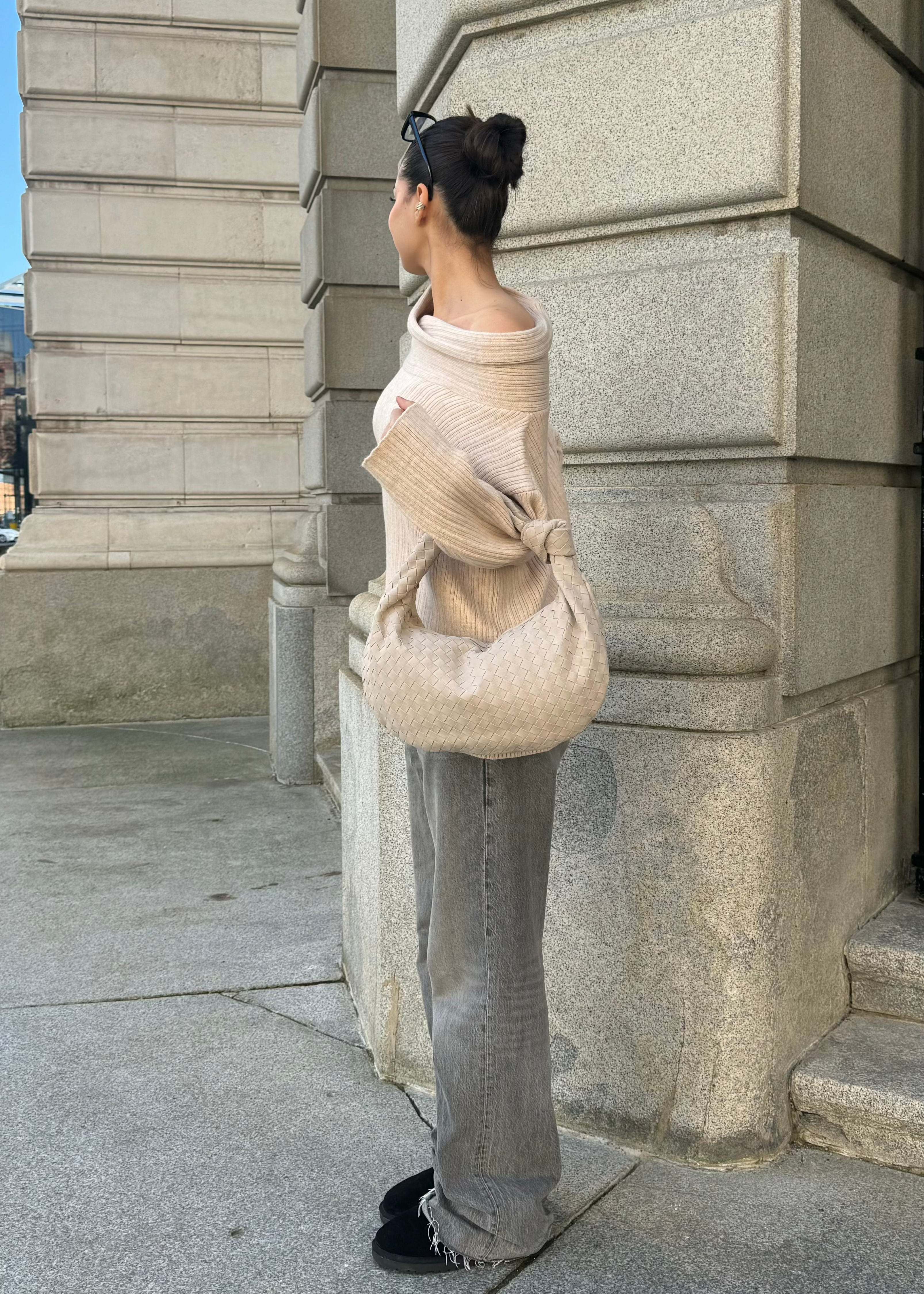 Silva Suede Bag - Light Beige