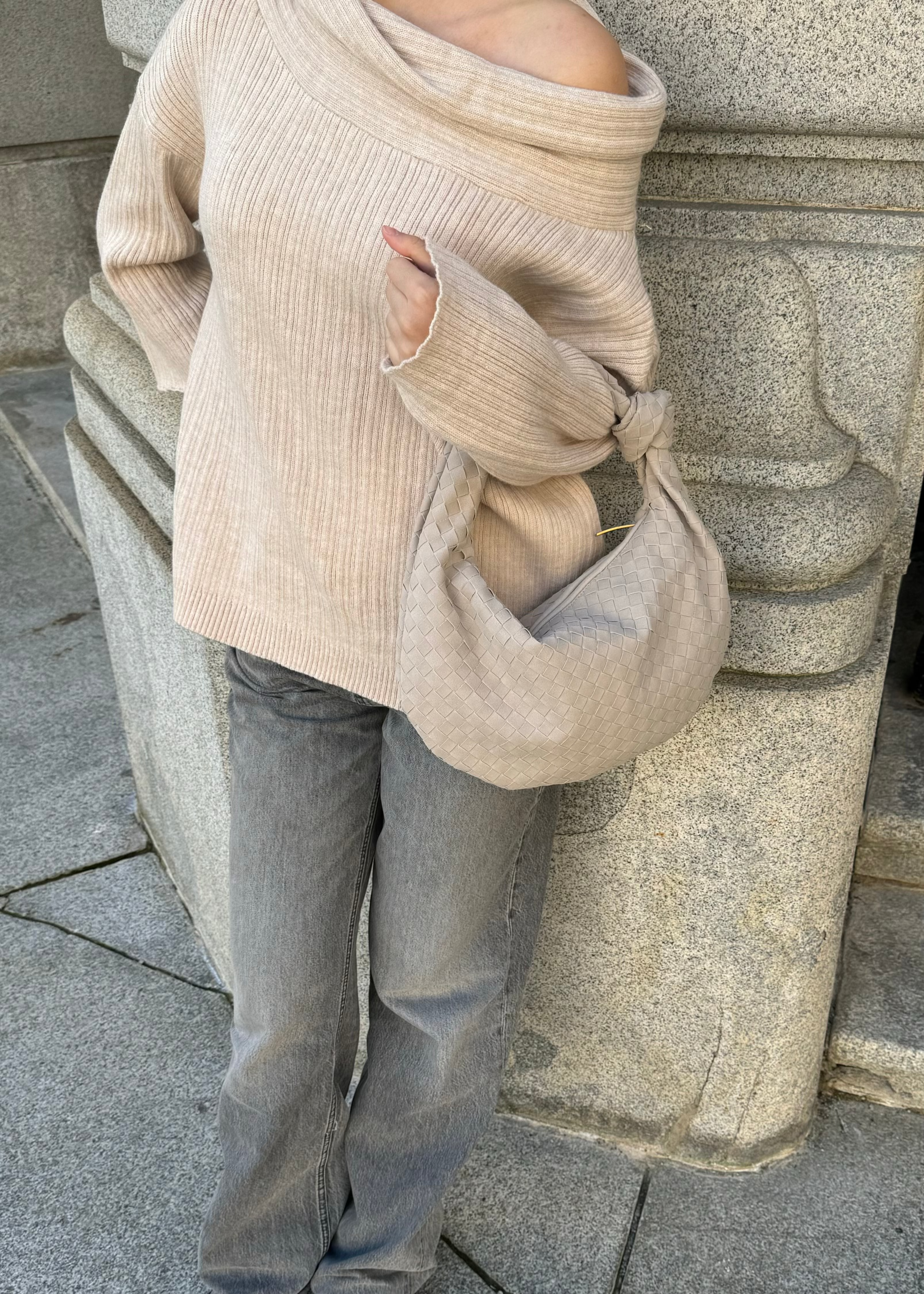 Silva Suede Bag - Light Beige