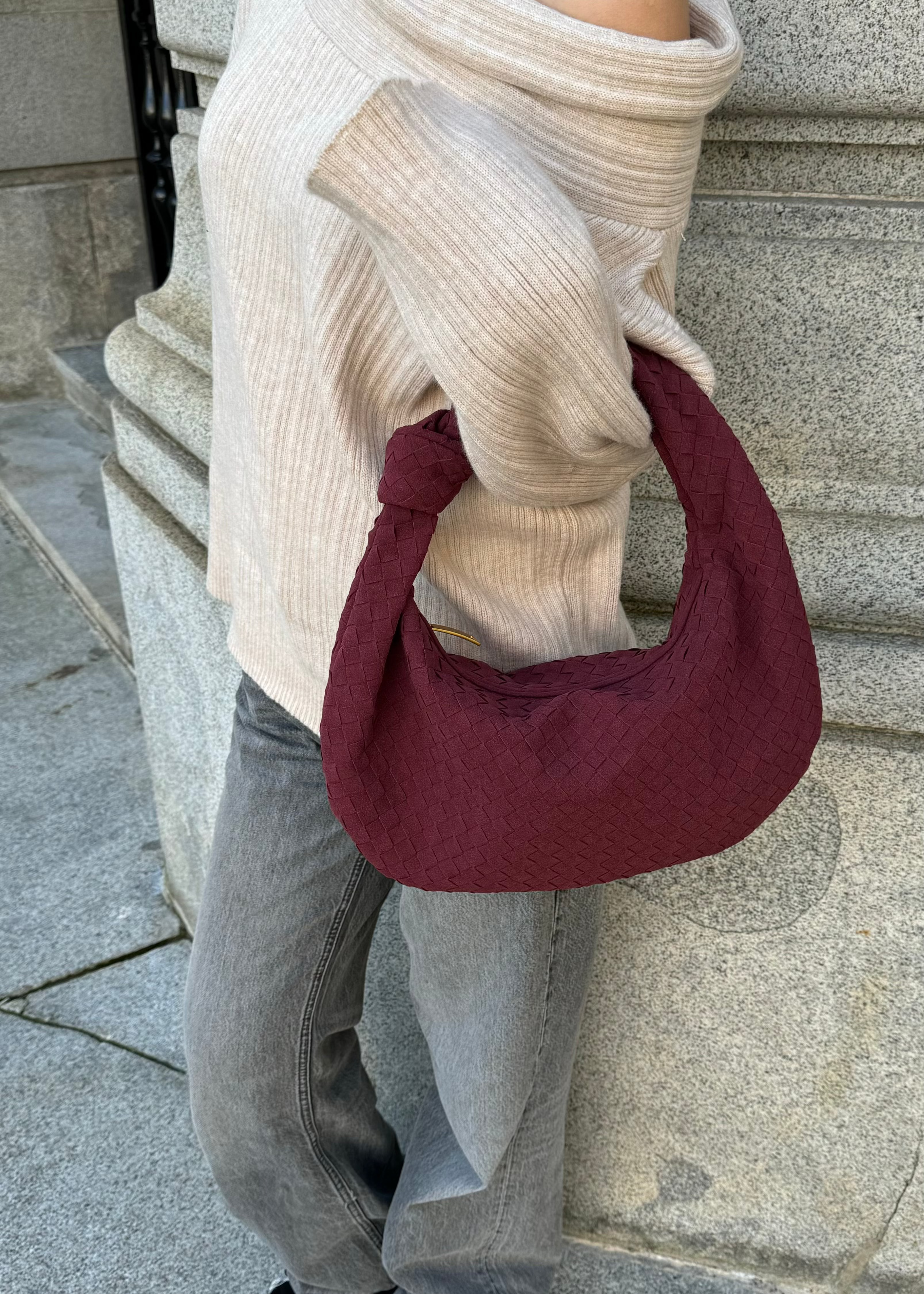 Silva Suede Bag - Burgundy