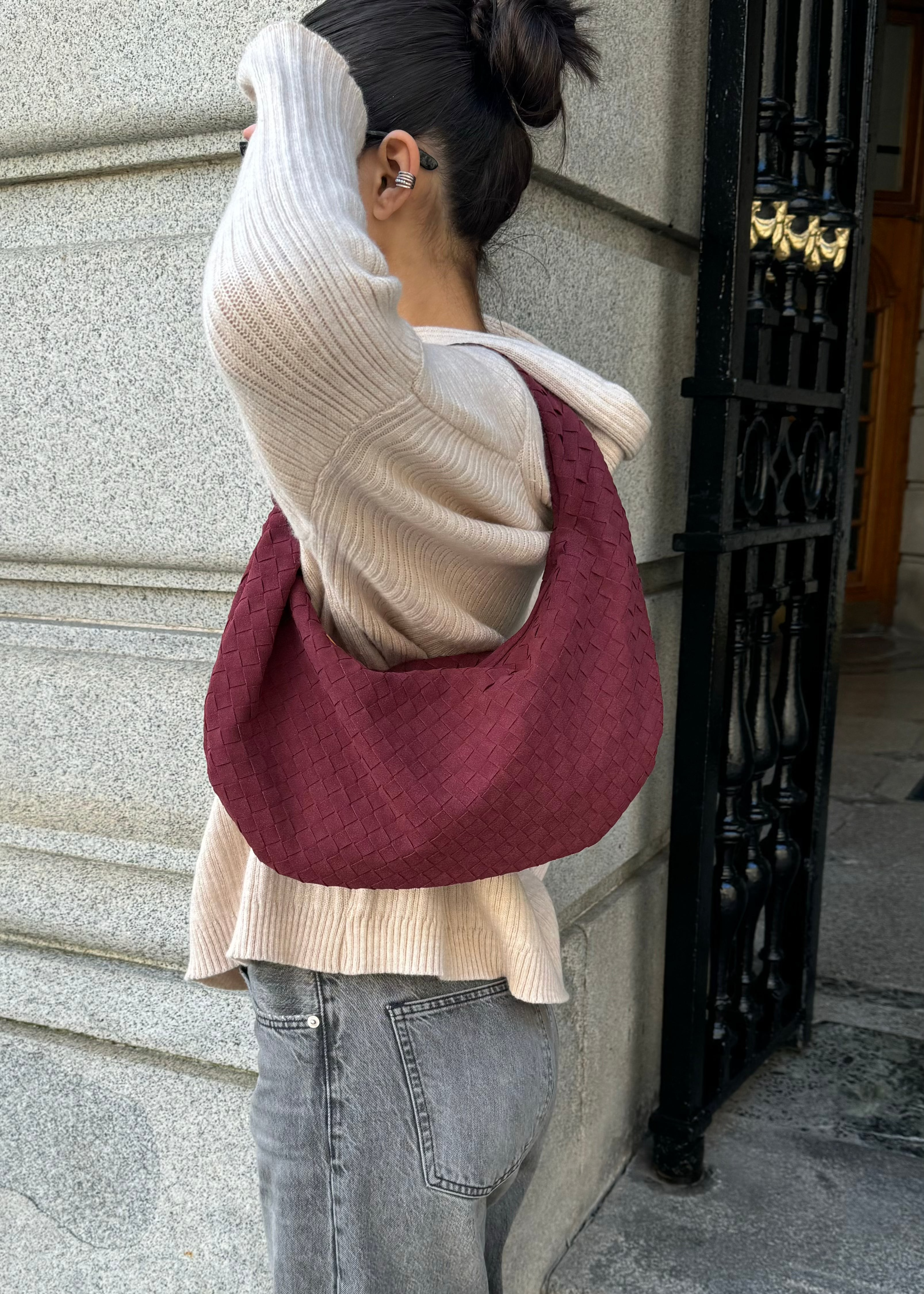 Silva Suede Bag - Burgundy