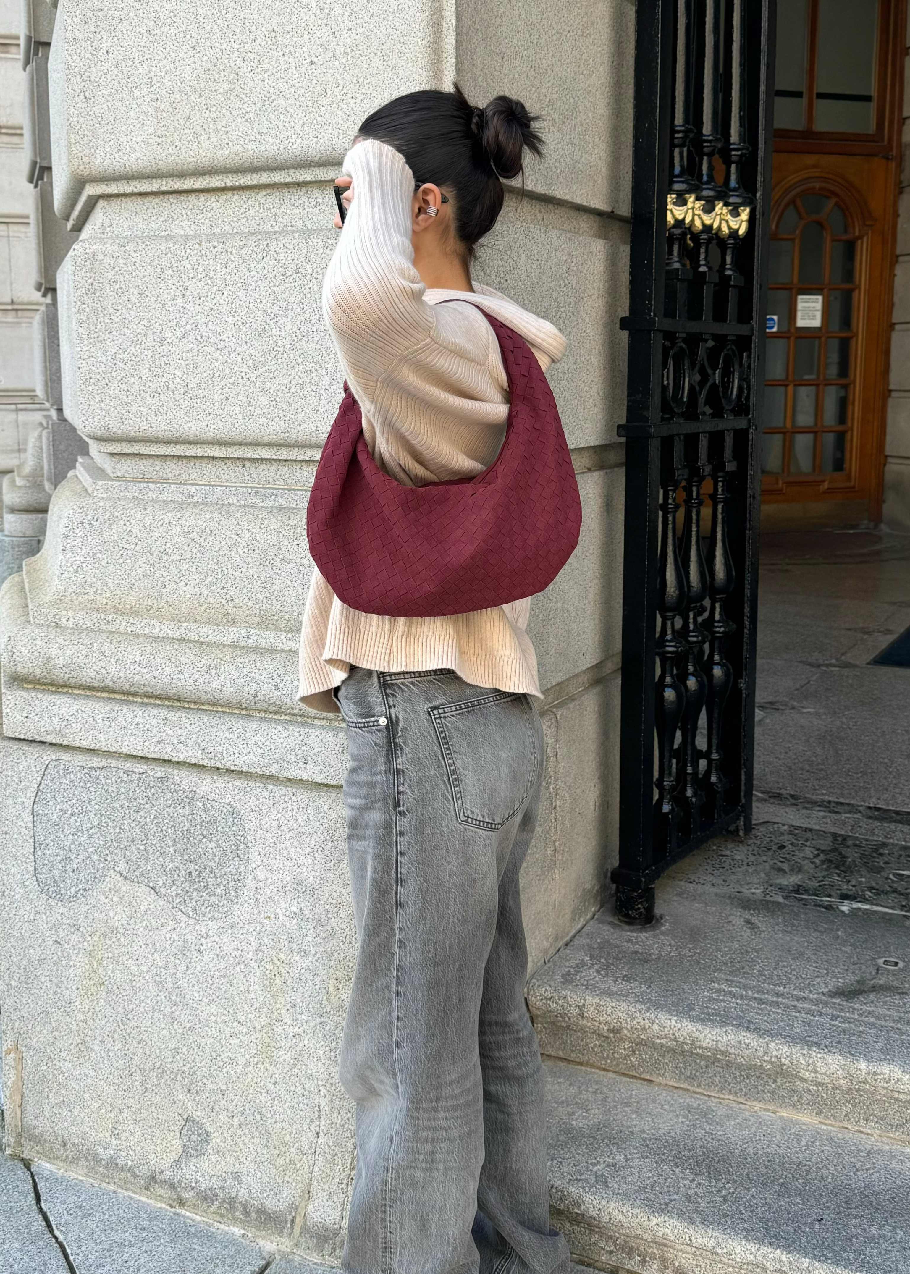 Silva Suede Bag - Burgundy