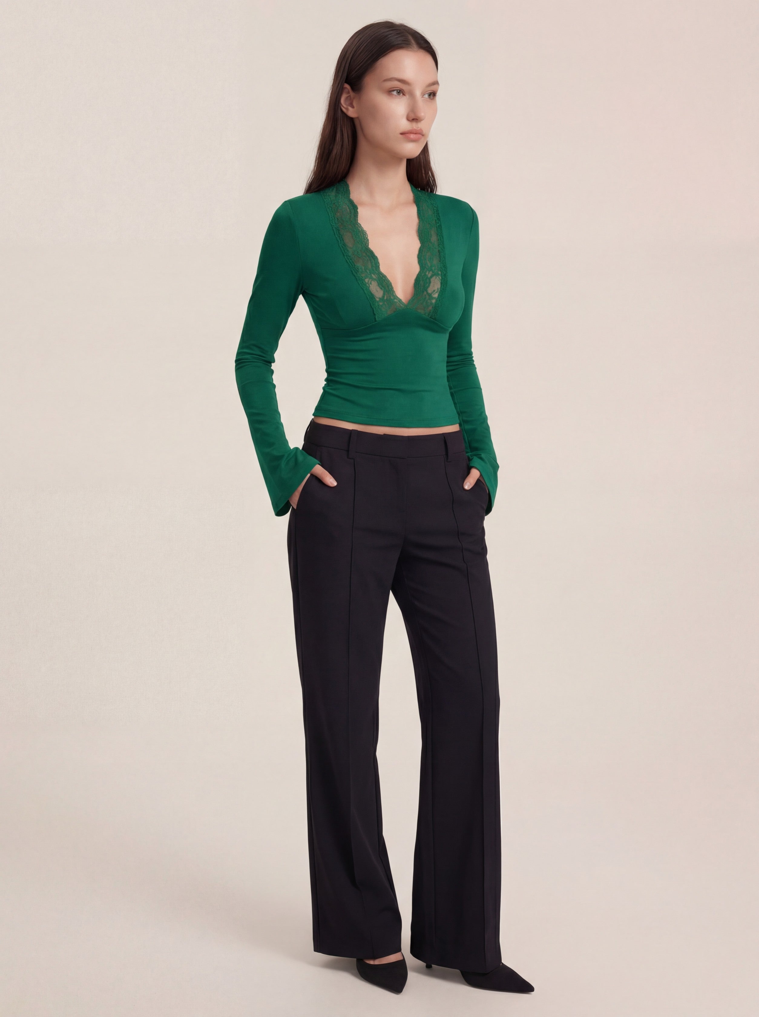 Maya Lace Top - Green