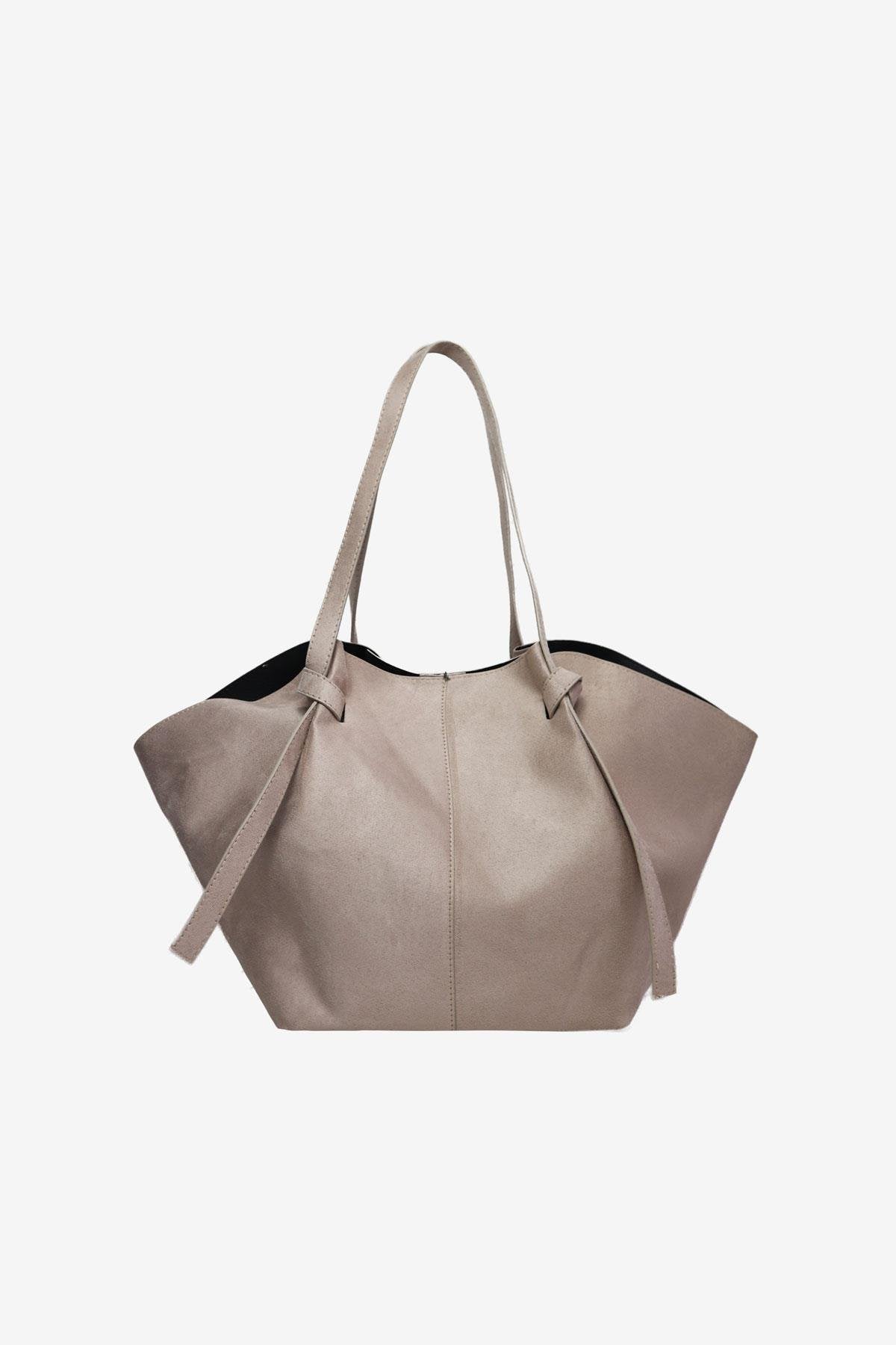 Ava Knot Suede Bag